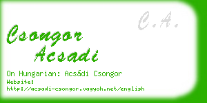 csongor acsadi business card